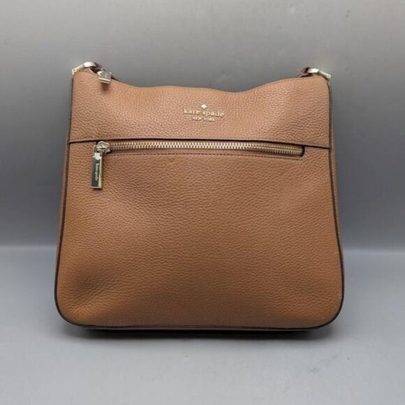 kate spade Handbags - Kate Spade Brown Pebble Leather Leila Swingback Crossbody Bag